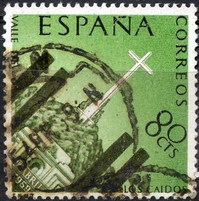 España 1959 1248 Sello º Monasterio Sta. Cruz del Valle de los Caidos 80c Timbre Espagne Spain Spagna